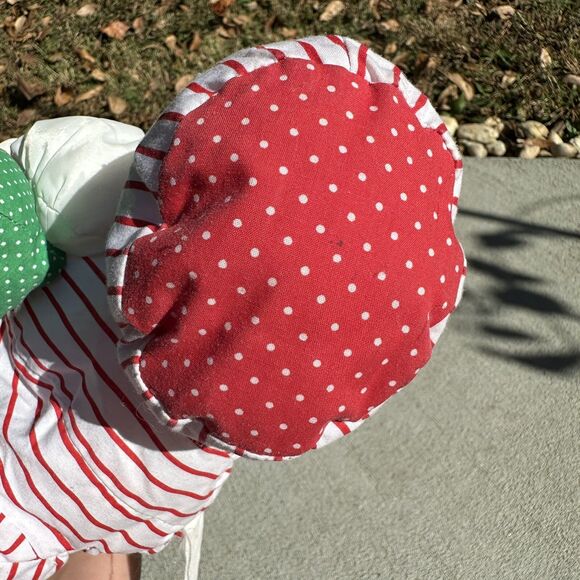 Fisher Price Puffalump Christmas Puppy Dog Present Stuffed Animal Nylon Vtg '91 - Picture 12 of 15